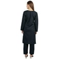 thumbnail image 4 of Moomaya Solid Kurta Pajama Set For Women Ethnic Set Full Sleeve Indian Formal Cotton Clothing, 4 of 7