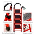 thumbnail image 2 of Escalera Plegable Tipo Tijera de 4 Peldaños Antiderrapante rojo, 2 of 11