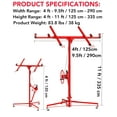 thumbnail image 4 of Yiwa Panneau de Levage pour Cloison Sèche de 11 Pieds, Panneau de Levage Roulant pour Cloison Sèche, 150lbs Robuste pour Cloison Sèche, Panneau de Levage avec Bras Télescopique Réglable à 360° et 3 Roues Verrouillables, 4 of 4