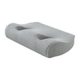 thumbnail image 1 of Almohada con orificio para perforación de oreja, almohada lateral para dormir, cómoda, multiusos, portátil, transpirable con orificio para sofá o sala Gris claro, 1 of 8