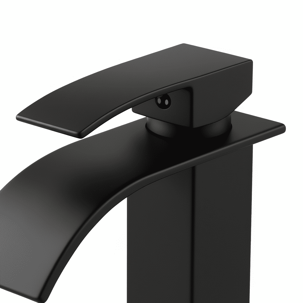 Single Handle Bathroom Faucet Lavatory Faucet Stainless Steel Single Hole-TP, Matte Black