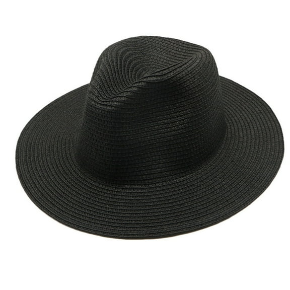 Unisex Panama Beret Straw Hat – Foldable Wide Brim Sun Hat, Lightweight Breathable Summer Fashion Accessory, Casual Beachwear Beret Style Fedora for Travel Winter