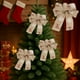 thumbnail image 3 of Set de Tres Adornos Navideños de 18X20 Cm: Lazo de Cinta con Estampado de Copo de Nieve, Colgante para Árbol de Navidad., 3 of 6