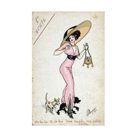 Center Postcard - Vintage French Postcard, 20th Century Print Wall Art
