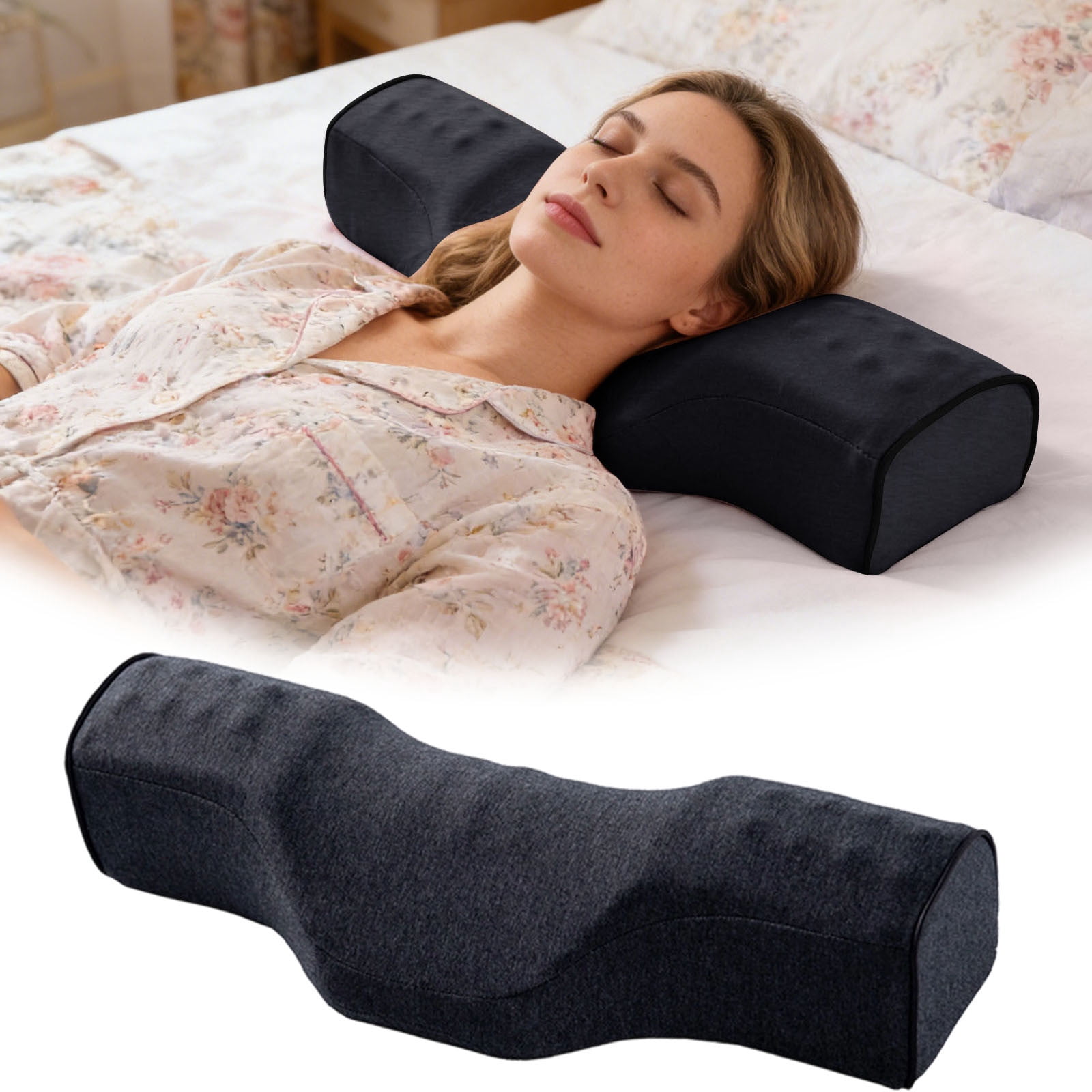 Memory Neck For Spinal Arch Care And Sleep Support Memory For Massage To Fatigue Satin Travel Pillowcase Throw Pillows Standard Pillowcase Covers with Zipper Silk Pillowcase Travel Size Stain