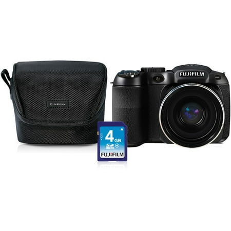 Fuji FinePix S2980 Digital Camera Bundle with 14 Megapixels, 18x Optical Zoom, Case and 4GB SDHC Card