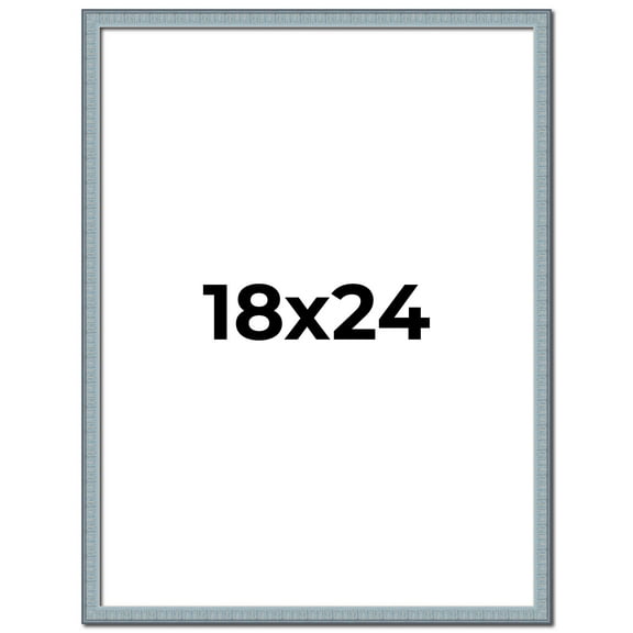 18x24 Frame Rustic Sky Blue Solid Wood Picture Frame | 0.75 Inch Moulding Width |Includes UV