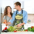 thumbnail image 6 of Turtle with Big Eye 5 Pcs Kitchen Set Heat Resistant Oven Mitts and Non-Slip Pot Holders with Adjustable Cooking Apron, 6 of 6