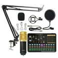 thumbnail image 1 of BM800 V10XPro Mixer Sound Card Studio Audio Mixer Singing Noise Reduction Microphone Voice Live Broadcast Phone Computer Record, 1 of 7