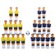 thumbnail image 1 of 22Pcs Foosball Man Table Guys Man Soccer Player Part Yellow+Royal Blue with Ball, 1 of 5