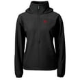 thumbnail image 2 of Women's Cutter & Buck Black Nebraska Huskers Charter Eco Recycled Half-Zip Anorak Jacket, 2 of 3
