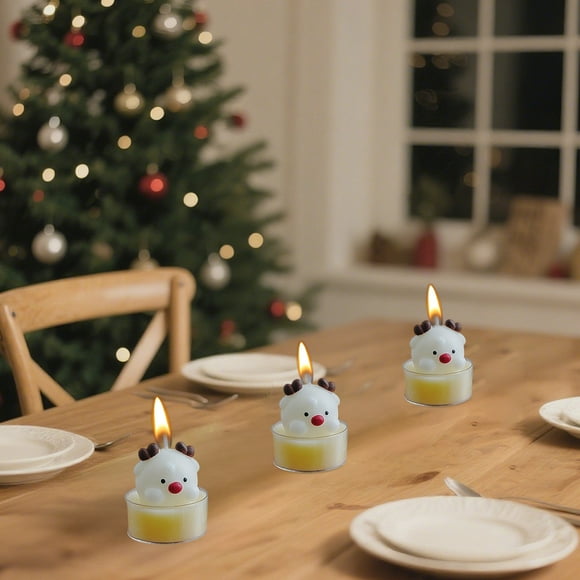Vela aromática de invierno con sensación de ambiente, copo de nieve, venta al por mayor, modelado navideño, pequeño regalo, vela navideña, 2 unidades