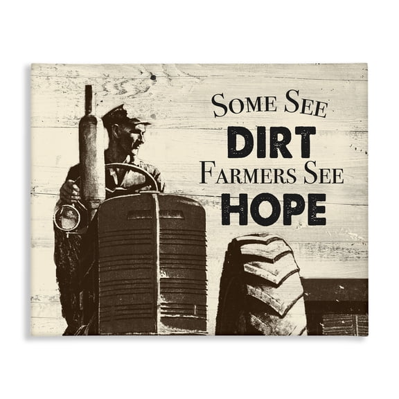 Stupell Industries Shabby Chic Farmers See Hope Rustic Canvas Art, 20 x 16, by The Saturday Evening Post