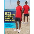 thumbnail image 2 of Essenclo Boys Athletic Shorts and Performance T-Shirt Crew Neck Boy Clothes Set, Summer Kids Outfit Size 3-16 (2 Pcs Set), 2 of 7
