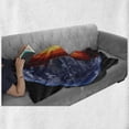 thumbnail image 6 of Earth Soft Flannel Fleece Throw Blanket, Hot Burning Earth Core Structure with Geological Vibrant 3D Style Image, Cozy Plush for Indoor and Outdoor Use, 70" x 90", Orange Black Blue, by Ambesonne, 6 of 6