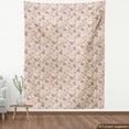 thumbnail image 4 of Ambesonne Vintage Fabric by the Yard Upholstery, Pastel Flowers Leaves, 1 Yard, Pink Beige Purple, 4 of 5