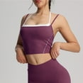 thumbnail image 4 of Felirenzacia Women's Running Sports Fitness Moist Wicking Quick Dry Cropped Halter Camisoles, Active Yoga Gym Tank Top,Purple,S, 4 of 5