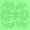 thumbnail image 1 of Ahgly Company Indoor Square Abstract Emerald Green Modern Area Rugs, 7' Square, 1 of 4