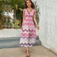 thumbnail image 5 of Vestido Largo Sin Mangas Para Mujer, Irregular Stripe Traje Informal Para Cumpleaños, Verano, 5 of 5