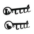 thumbnail image 2 of Colgador de puerta Toystoory con gancho para llaves, organizador negro, 4 ganchos, 2 of 6