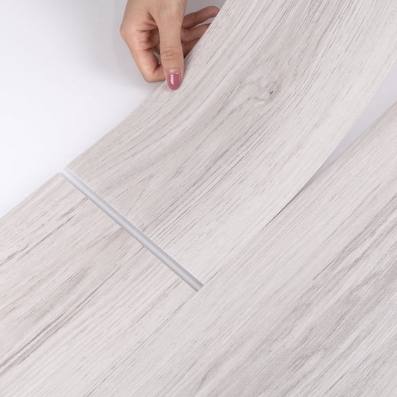 Lxcreat Vinyl Flooring Peel and Stick Floor Tile 35-in x 6-in x 0.6-mm 10Pcs Vinyl Floor Tile Easy to Paste, Vinyl Flooring Plank Tile for RV, Bedroom Living Room Kitchen