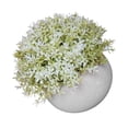 thumbnail image 3 of Bola de hierba artificial en maceta, simulación de hierba, decoración de plantas, decoración de la mesa de la oficina en casa, hierba tipo 3, blanco Advancent HA7593-03B, 3 of 6