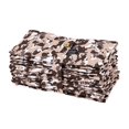 thumbnail image 1 of S4Sassy Brown Two Tone With White Camouflage Printed Dinner Party Table Napkins Cloth Cotton Dinner Cocktail Napkins, 1 of 6