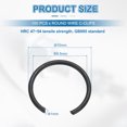 thumbnail image 2 of 100 Pack9mm Round Wire C-Clips, Internal Retaining Ring Circlip, Black, 2 of 6