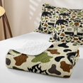 thumbnail image 4 of Catabedysis Camo Camping Quilt Full,Wildlife Camper Pattern Full Bedspread Sets For Boys,Earthy Tone,3Pcs, 4 of 7
