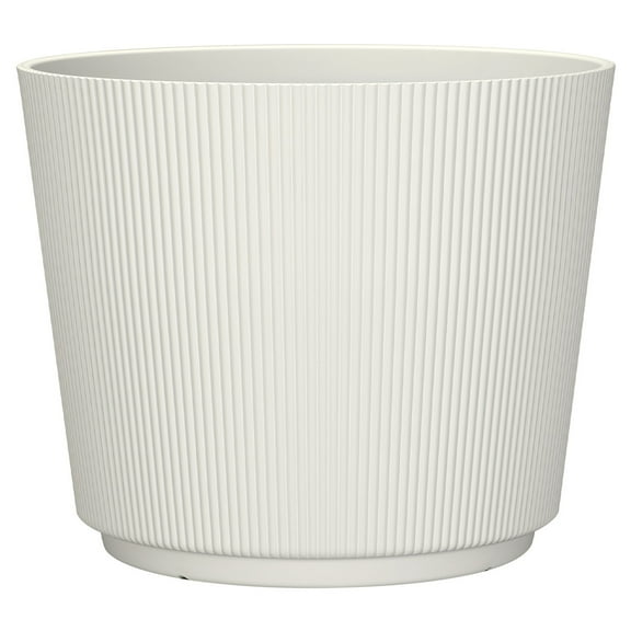 Mainstays Parker 13.9" x 13.9" x 11.4" Round Vanilla Dream 100% Recycled Resin Planter