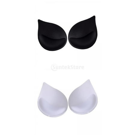 

4 Pieces Bra Insert Pads Push Up Droplets Shaped for Sports Dancing
