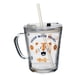 thumbnail image 1 of Taza de Cristal Tigre con Tapa y Popote, 1 of 1