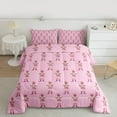 thumbnail image 2 of jejeloiu Happy New Year Queen Comforter Set,Christmas Nutcraker Soldier Bedding Sets,Girl Pink Bedding Comforter Set For Teens,Ultra Soft Home Decor Reversible,3pcs, 2 of 8
