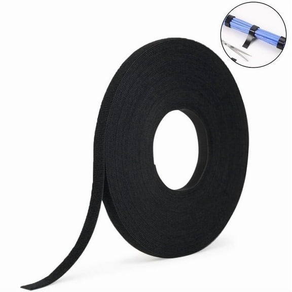 BTideas Double-Sided Hook and Loop Strips,0.4in*82FT Self-Gripping Straps For Cord Organizer