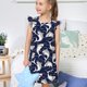 thumbnail image 4 of Fotbe Angry Shark Vestido de Dormir para Niñas de 3 a 10 Años, Mangas Cortas, Estilo Princesa, Pijama Camisón con Mangas Voladas-XX-Large, 4 of 6