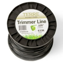 Terre Products Commercial Grade 105 Trimmer Line Square, 3 pound Black Quality Weed Eater String, Line Length 633 ft. or 236 m., Weed Wacker String Trimmer Replacement Size .105 inch or 2.65 mm.