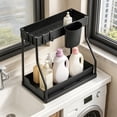 thumbnail image 4 of Organizador bajo el fregadero con cajones deslizantes – Estante de almacenamiento de 2 niveles para baño, cocina, oficina o lavadero – Plástico duradero con bordes elevados y estructura en forma de H, 4 of 6