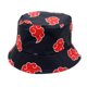thumbnail image 2 of Gorra de pescador al aire libre de Naruto, estampado rojo, nubes, amanecer, algodón Panamá, protección solar, informal, calle, hombres, mujeres, sombrero de cubo, regalo de verano, 2 of 4
