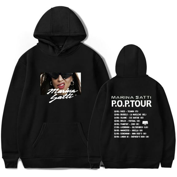 Marina Satti POP Tour Merch Hoodies Long Sleeve Streetwear Cosplay Women Men Hooded Sweatshirts