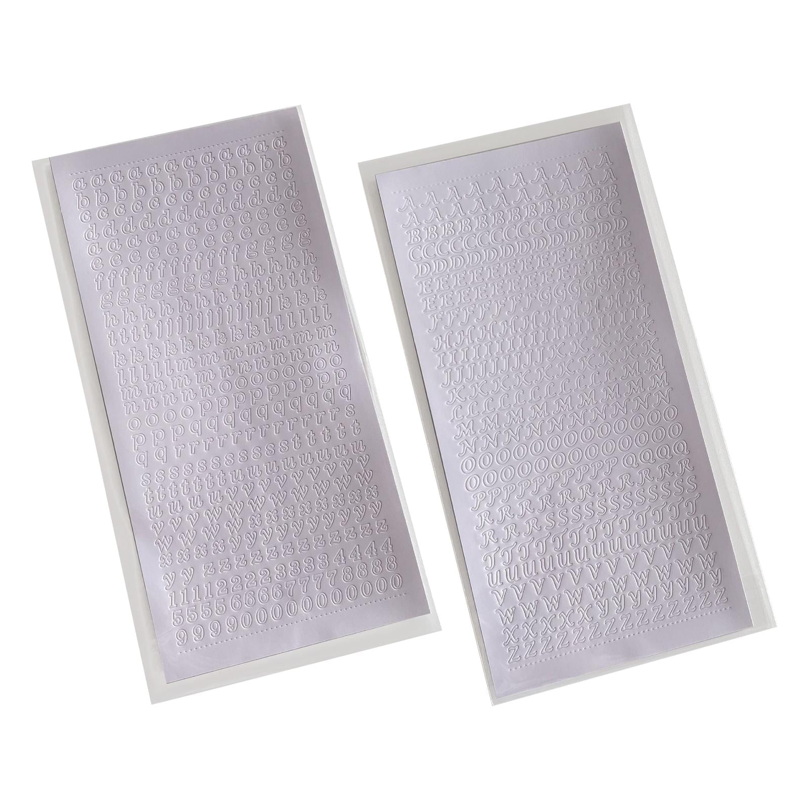 2 Sheets Letter Stickers, Small Alphabet Stickers for Supplies, Letter