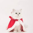 thumbnail image 2 of Promotion Clearance!Christmas Cat Clothes Xmas Holiday Costume Red Christmas Cape Hooded Cloak Winter Outwear for Costume Red M, 2 of 7
