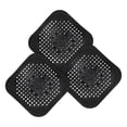 thumbnail image 2 of kowaku 3 Pieces Silicone Drain Cover Hair Catcher 5.5x5.5 inch Foldable Flat Silicone Plug Insulation Pads for Bathtub Shower Bidets black, 2 of 9