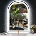 thumbnail image 1 of DIDIDADA 24 x 36 Inch Black Arch Vanity Mirror with Light Black Frame Arched Lighted Mirror for Bathroom Salon Wall Tabletop AntiFog Dimmable 3 Color 36" Black Framed Arch Smart LED Light up Mirrors, 1 of 7