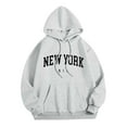 thumbnail image 3 of XINXIAOO Hoodies Sweatshirt for Women Long Sleeve Hoodie Womens Pullover Hoodie Graphic Hoodies for Women Light Gray Crewneck Sweatshirt Fall Basics Cute Womens Clothes, 3 of 3