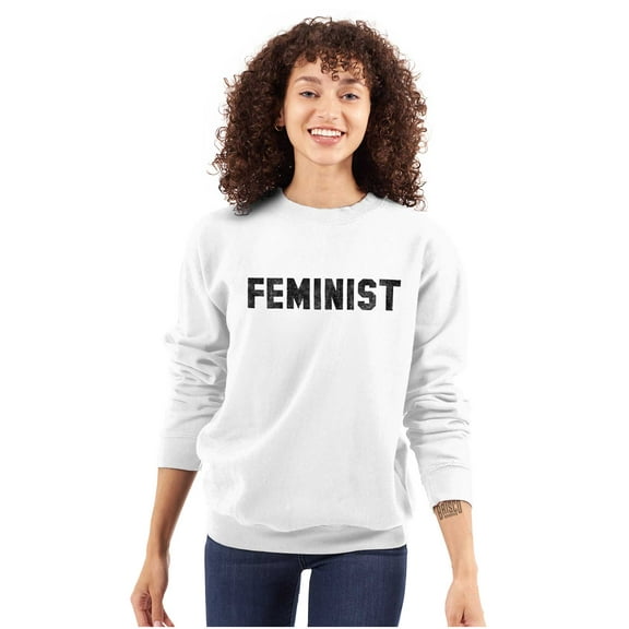 Feminist Woman Political Equality Women Crewneck Sweatshirt Brisco Brands S