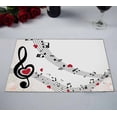 thumbnail image 2 of PKQWTM musical treble clef in the shape of heart Kitchen Dining Table Mats Placemats Size 12x18 Inches, Set of 2 Pieces, 2 of 2