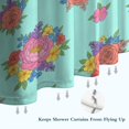 thumbnail image 6 of Pioneer Flower Floral Print Pattern Shower Curtain 84"x72", Bathroom Decorative Shower Curtain Set with 12 Hooks, Waterproof Washable, 6 of 6