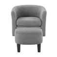 thumbnail image 4 of Swivel Accent Barrel Chair With Ottoman, Modern Comfy Accent Chair Bedroom Lounge Arm Chair For Living Room, Grey, 4 of 7