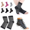 thumbnail image 1 of 6 Pairs Dr Sock Soothers Socks Anti Fatigue, Vita Wear Copper Infused Magnetic Foot Support Compression Sock (6 Colors, S/m) -ys, 1 of 5