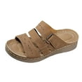 thumbnail image 4 of Sandales à Plateforme Compensée pour Femmes 2025 Plage Décontractées Ajustables Marche à Enfiler Chaussures d'Été, 4 of 6